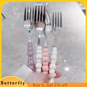Butterfly Handle Fork For Dessert Household Steak Stainless Steel Fork Salad Fork Dessert Pasta Fork Kitchen Accessories Gadgets