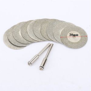 10pcs Mini Diamond Cutting Wheel Grinding Discs Set Kit Grinding Wheel Circular Saw Blade Abrasive Diamond Disc (20mm 30mm