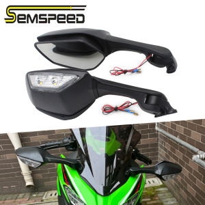 SEMSPEED For Kawasaki ZX10R ZX-10R 2011-2023 2024 Motorcycle Side Rearviews Rear Mirror Signal Light