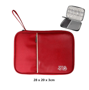 CHAINSTORE (PU LEATHER IPAD TABLET) Multipurpose Digital Gadget Cable Pouch Earphone Organizer