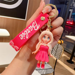 Set Gantungan Kunci Mobil Motor KeyChain Liontin Tas Hadiah Pasangan Motif Barbie