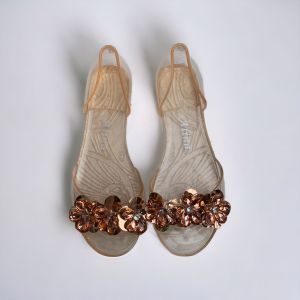 Sepatu Wanita Terbaru/ Sepatu Flat Shoes Karet Cewek Kekinian/ Balet Alina 186-4/ Jelly Import