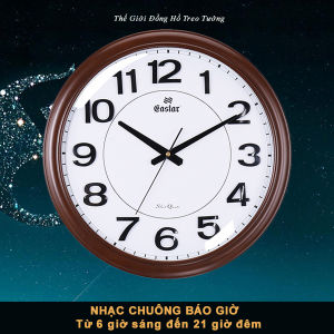Đồng hồ NHẠC CHUÔNG 16 điệu NHẠC GÕ Báo Giờ - Máy KIM TRÔI EASTAR NHẬT - Số Nổi 3D - Tặng 3 Pin Maxell