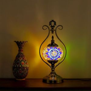 Turkish Moroccan Table Lamp Vintage Exotic Bedside Restaurant Hotel B & B Bar Turkish Decorative Table Lamp