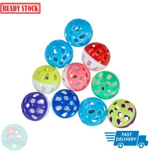 <ready stock> Pet Ball Toys With Jingle Bell (Random Colour)