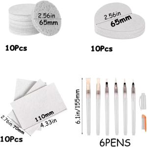 30Pcs 3D Drawing Magic Canvas Sponge with Water Brush DIY Kids Painting Paper 3D Art Drawing Paper2026