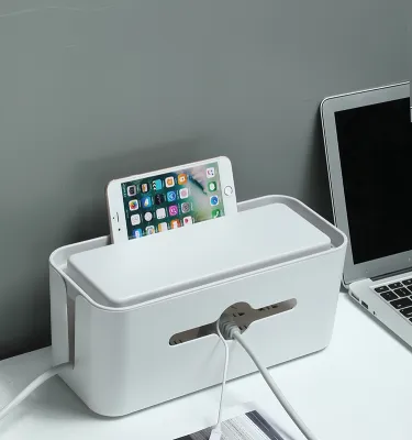 Wire Storage Box Cable Socket Power Strip Router Case Organizer Space Saver (31 x 13.5x 13 cm)