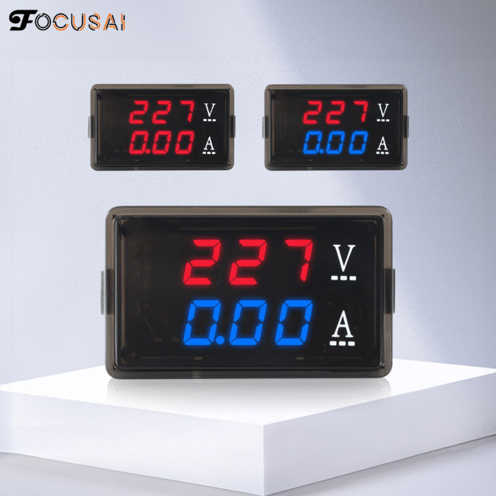 FocusAi Volt Amp Meter AC 70480V Digital Voltmeter Ammeter Panel LED