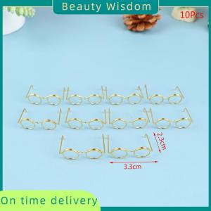 Beauty Wisdom 5/10Pcs Fashion Round Frame Lensless Retro Cool Doll Glasses For 9/25/30cm Doll