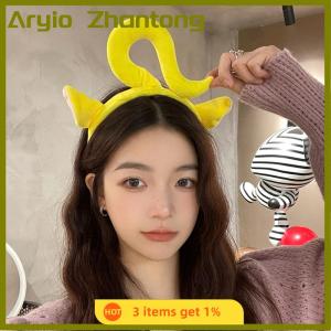 Aryio 1PCs Teletubbies Headband Anime Cartoon Hairband Cute Three-dimensional Hairpin Woman Face Makeup Hairband Hair Accessories