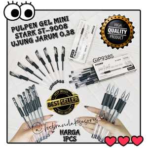 (1PCS) PULPEN GEL STARK ST-9008 / PEN GEL WARNA HITAM 038MM / PENA GEL MINI STARK / BOILPOINT MINI GEL INK PEN / GIP9385