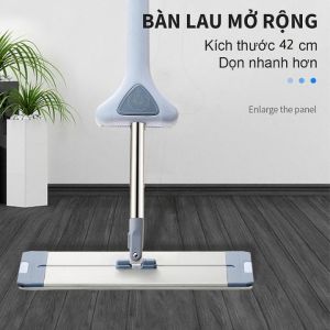 Cây lau nhà tự vắt CAO CẤP bản lớn 42cm hàng nhập khẩu chất lượng cao chổi lau nhà tự vắt thông minh 360 độ