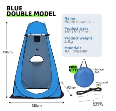 Outdoor Shower Tent Instant Popup Portable Camping Toilet Beach Outdoor Privacy Tent Room with Bag