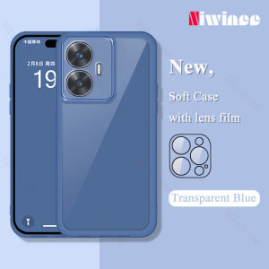 With Camera Protection Transparent Phone Case For Realme C55/Realme C55 NFC Shockproof Bumper Soft Clear Back Cover