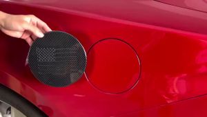 HH8 TESIN Car Fuel Tank Cap Decoration Cover for Ford Mustang 1998-2015 2016 2017 2018 2019 2020 2021 2022 2023 2024 Up Accessories 5T9N4