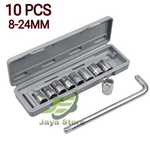 Tool Kit 10 In 1 Kunci Sock 10 Pcs Pas - Shock- Sok Obeng Alat Bengkel Perkakas Tukang Dan Alat Bengkel Serbaguna 10 in 1