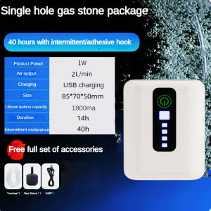 Air pump aquarium 1800mAh USB Wireless charging Portable outdoors Oxygen For Aquarium