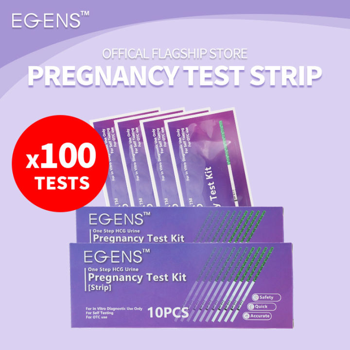 EGENS 100PCS Pregnancy Test Strips Kit HCG Urine Test Urine Pregnancy