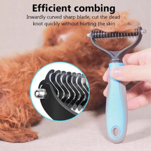 mily Dog Cat Hair Removal Comb – Detangling & Dematting Brush for Long/Curly Hair Gentle Deshedding Grooming Tool for Matted Fur
