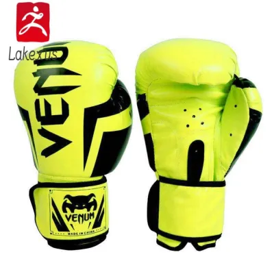 Lakexus 1Pair Professional Taekwondo Boxing Gloves Thickened Pu Leather Once Molded Inner Bladder Breathable Gloves Sanda Fighting Training Equipment
