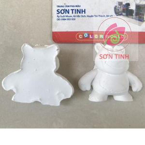 Tượng tô màu sư tử đáng yêu 6cm tô tượng thạch cao (Không kèm màu)