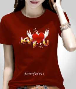 KAOS MOTIF LOVE U/TERBARU/KAOS TRENDY/POLOS PRIA WANITA