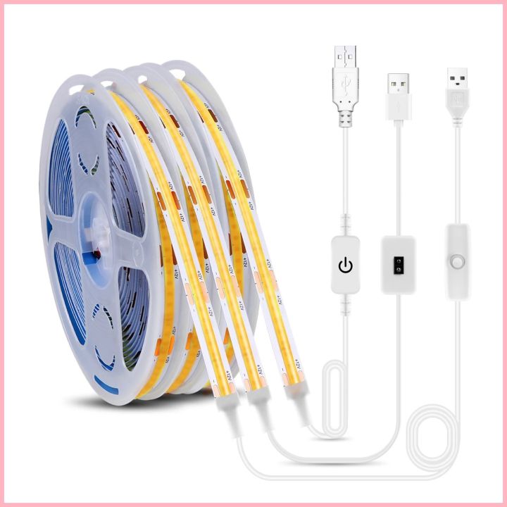 [RWQC SHINY LIGHT 148 ] Super Bright USB DC 5V COB LED Strip Light ...
