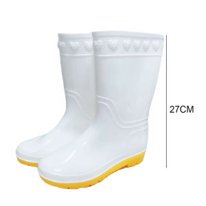 White rain boots for men high cut bota for men rain boots for women Industrial rain boots heavy duty rain shoes rain coats KERMODE