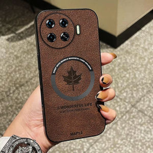 Maple Leaf Leather Case Tecno Spark 20 Pro Plus Luxury Cortex Anti-slip Advanced Phone Case