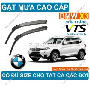 Gạt Mưa Kính Lái BMW X3 Cặp Gạt Mưa Kính Lái Cho Các Dòng Xe BMW X3 Có Đủ Size Cho Các Đời Xe BMW X3 Gạt Sạch Êm Bền