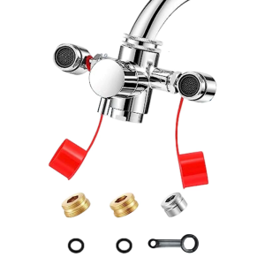 Faucet Mounted Eye Wash Device With Double Layer Filtration And 360° Adjustable Nozzle For Emergency Eye Rinse