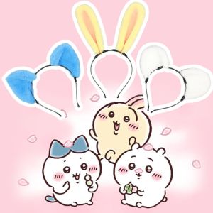 HEALMEYOU Plush Cosplay Chiikawa Headband Anime Bunny Hachiware Headwear Exquisite with Skeleton Usagi Rabbit Ear Hairband Hair Styling Accessory