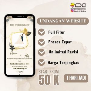 UNDANGAN PERNIKAHAN DIGITAL WEBSITE CANTIK ELEGAN DAN UNIK