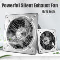 Stainless Steel Exhaust Fan Ventilation Range Hood For Kitchen Sale 6/12inch Exhaust Fan For Room Bathroom Kitchen Industrial Exhaust Fan Heavy Duty Wall mounted Ceiling mounted Aluminum foil telescopic pipe. 