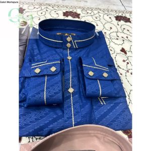 Baju Koko Sultan Wolfis Lengan Panjang Motif batik Busana Muslim Pria Remaja / Dewasa annun