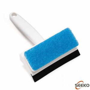Seeko Double sided cleaning glass brush sponge scraper 2-in-1 bathroom wall cleaning