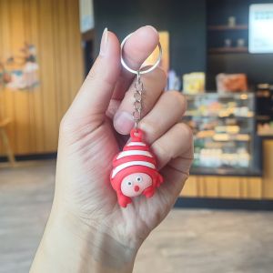 【Local Seller】Cartoon Cute Ocean Animal Keychain Pendant Starfish Crab Turtle Shell Conch Dolphin Doll Toy Car Keychain