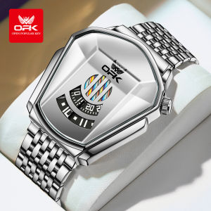 OPK Mens Watch Original Authentic New style Unique Dial Design Waterproof Stainless Steel Fashion Casual Quartz Mens Watch