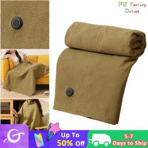 ผ้าคลุมไหล่ผ้าห่มไฟฟ้า USB นุ่มที่รองชักโครกอบอุ่นสำหรับฤดูหนาว