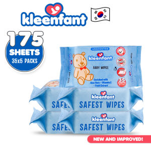 Kleenfant Unscented Baby Wipes 35 sheets Pack of 5 wet wipes for baby product baby wipes
