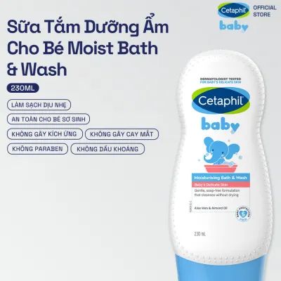 Sữa tắm dưỡng ẩm dịu lành cho bé CETAPHIL BABY MOIST BATH & WASH 230ML