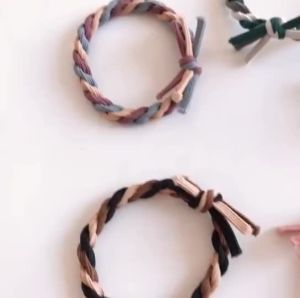 【Ship in 24H】韩国可爱橡皮筋发圈小清新皮套编织头绳扎头发South Korea Cute Rubber Band Hair Band Small Fresh Leather Coverhuanglizhen20250829