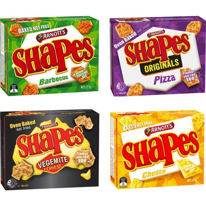 Arnotts Shapes Crackers Assorted Flavours - Pizza / Barbeque / Nacho