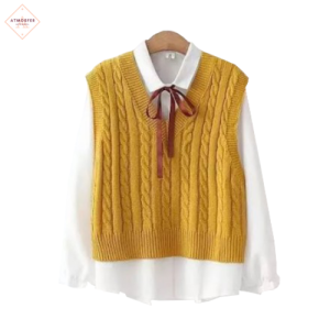 rompi rajut wanita korean style / vest rompi rajut wanita ling cable / vest rajut wanita knit tanpa lengan cable kerah v neck / rompi rajut wanita korean style crop import / outer wanita hijab kekinan / baju atasan wanita murah tebal terbaru 2021 kekinian