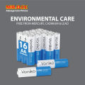 VONIKO Battery LR6 1.5V AA Ultra Alkaline (16pcs). 
