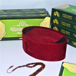 Songkok Nasional Warna Merah Maroon Betawi Ac Peci Sipitung Motif Terbaru Tinggi 9 Bahan Beludru Berkualitas