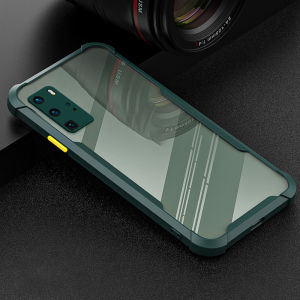 YBD Ốp Bảo Vệ Máy Ảnh Chính Xác Cho Huawei P30 P40 Pro P30 Lite Ốp Chống Sốc 4 Góc Với Vỏ Lưng Trong Suốt