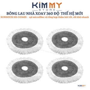 BỘ LAU NHÀ XOAY 360 ĐỘ SUNHOUSE THẾ HỆ MỚI KS-CL260PO