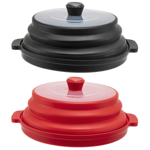 Multipurpose Foldable Microwave Cover Heat Resistant Handle Splash Proof Lid Dishwasher Safe Kitchen Storage Accessory