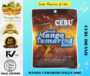 CEBU DRIED MANGO TAMARIND BALLS 100G
